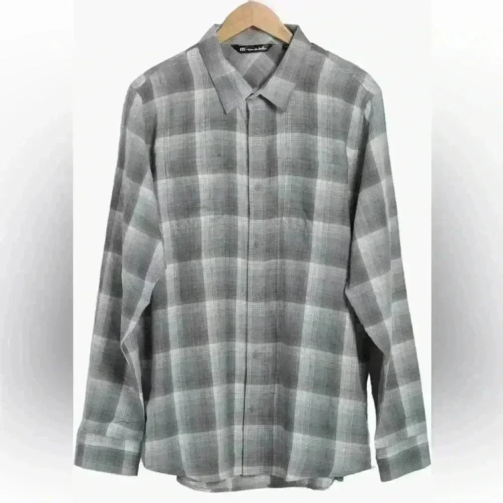 Travis Mathew Inland Long Sleeve Shirt in Heather Sleet Size Small NWT